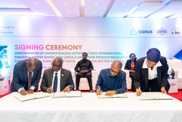 Corus International signs MOUs with Tanzanian Government to advance coffee and cocoa sectors